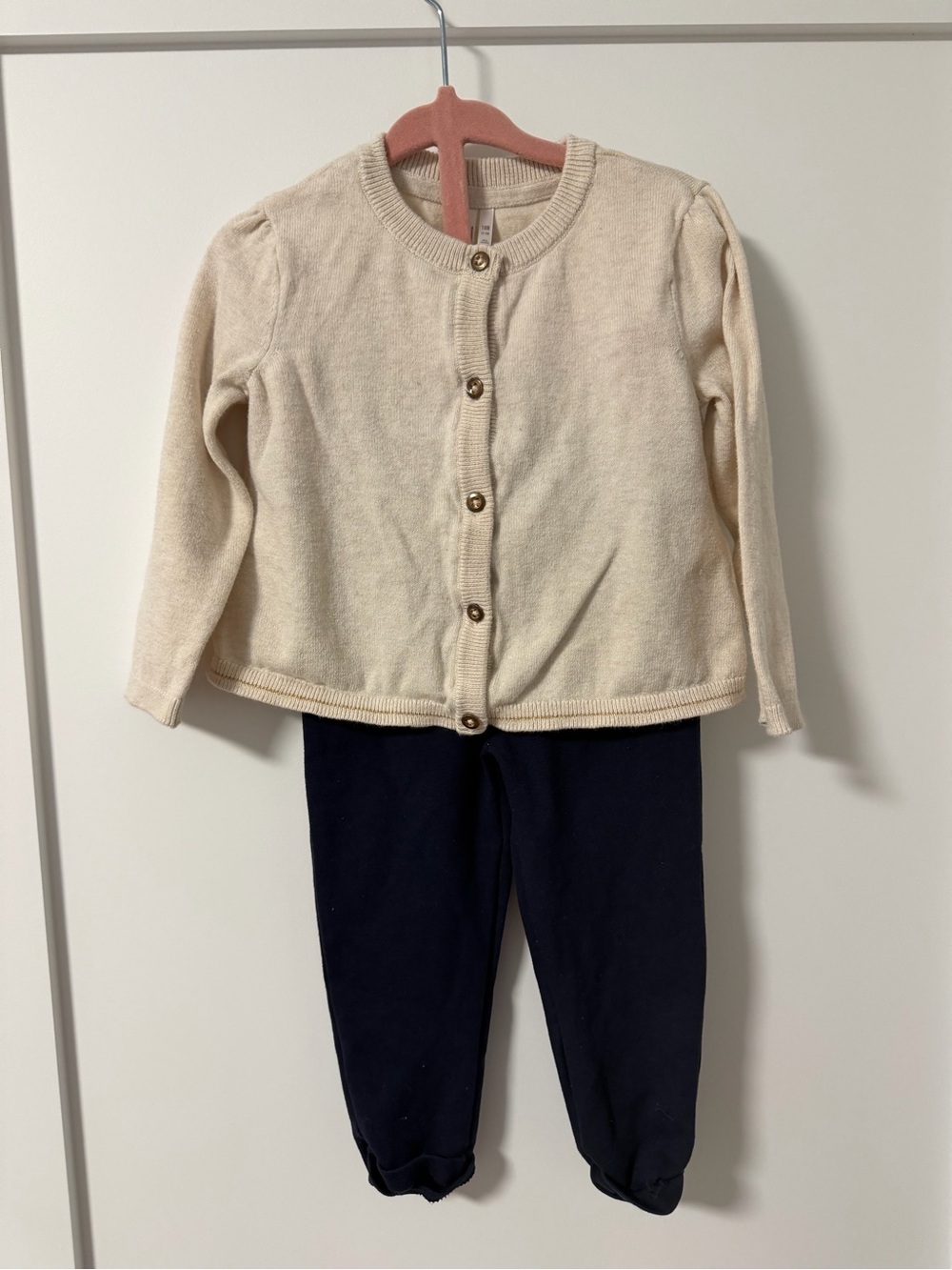 Orchestra 18m Cream Button Cardigan Top and pants